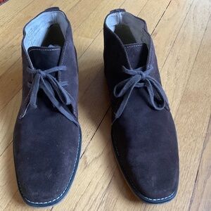 STACYADAMS MEN’s 10M UPTON CHUKKA DARK BROWN LEATHER BOOTS